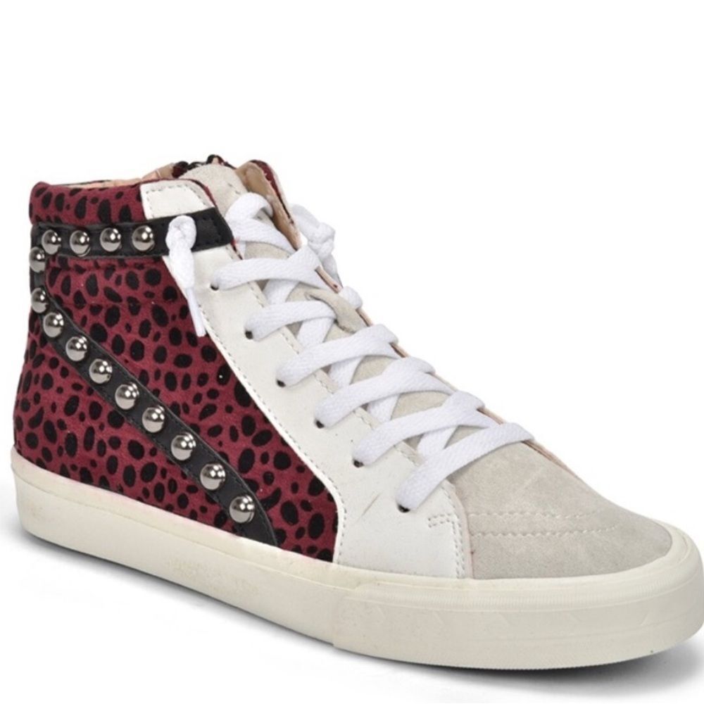 Vintage Havana Dina High Tops Maroon Wine black Multi Studded- Size 9